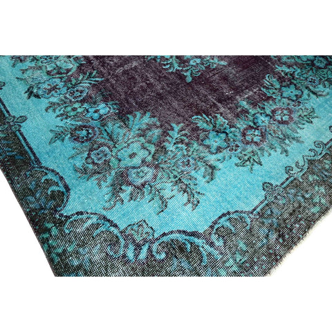 Turquoise vintage vloerkleed - 290x178 cm - HANDGEMAAKT