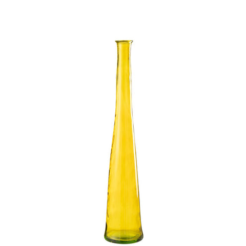 J-Line vaas Viooltje - glas - geel - medium