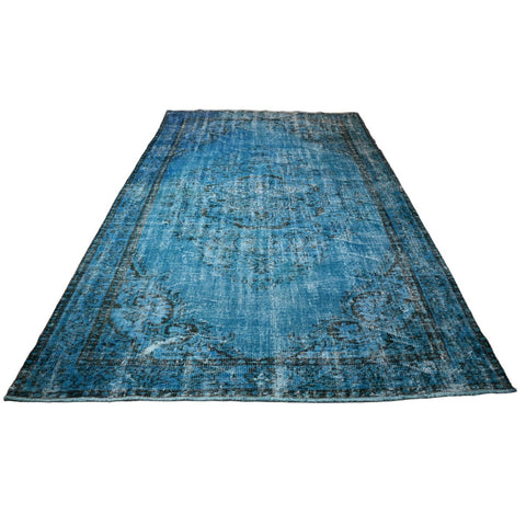 Turquoise vintage vloerkleed - 272x180 cm - HANDGEMAAKT