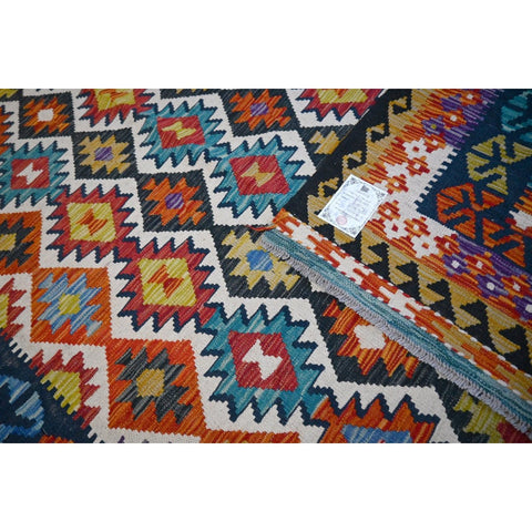 Kleurrijke kelim - 246x180 cm - HANDGEMAAKT