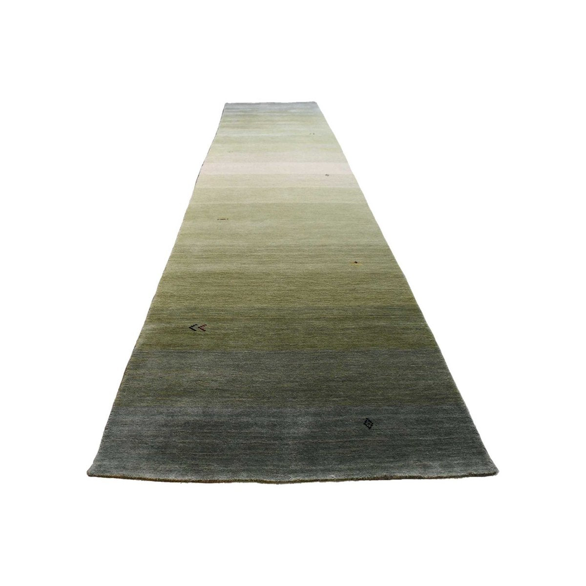 Gabbeh loper groen - 340x82 cm - HANDGEMAAKT