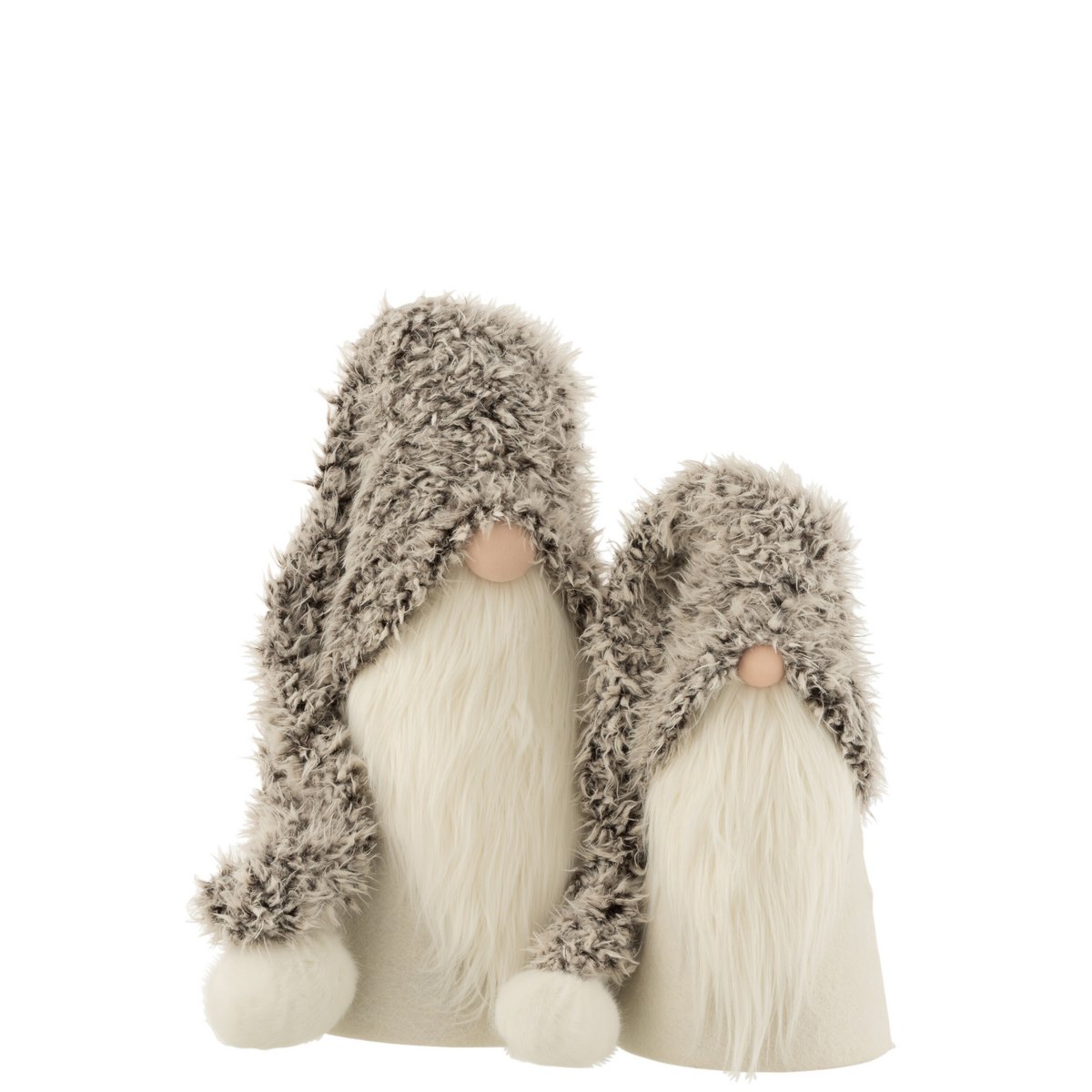 J-Line Kersthanger - polyresin - grijs - large