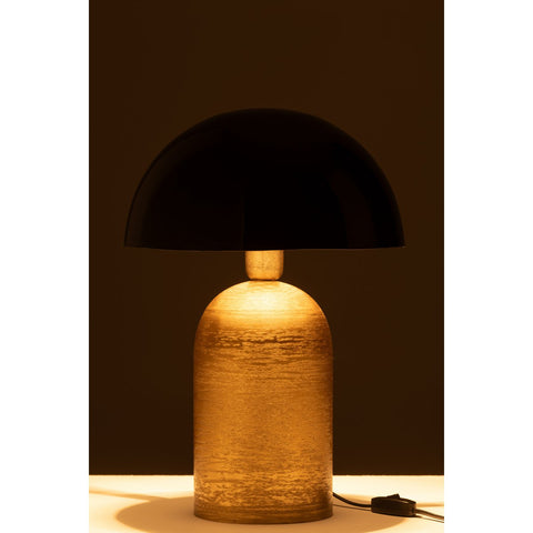 J-Line Lamp Mush Metaal Goud/Zwart