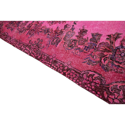 Roze vintage vloerkleed - 282x180 cm - HANDGEMAAKT
