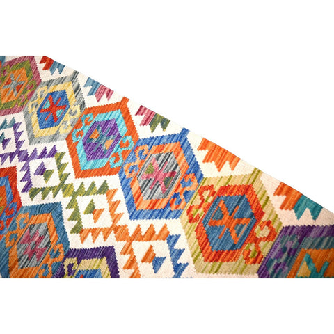 XL Kleurrijke kelim - 347x258 cm - HANDGEMAAKT