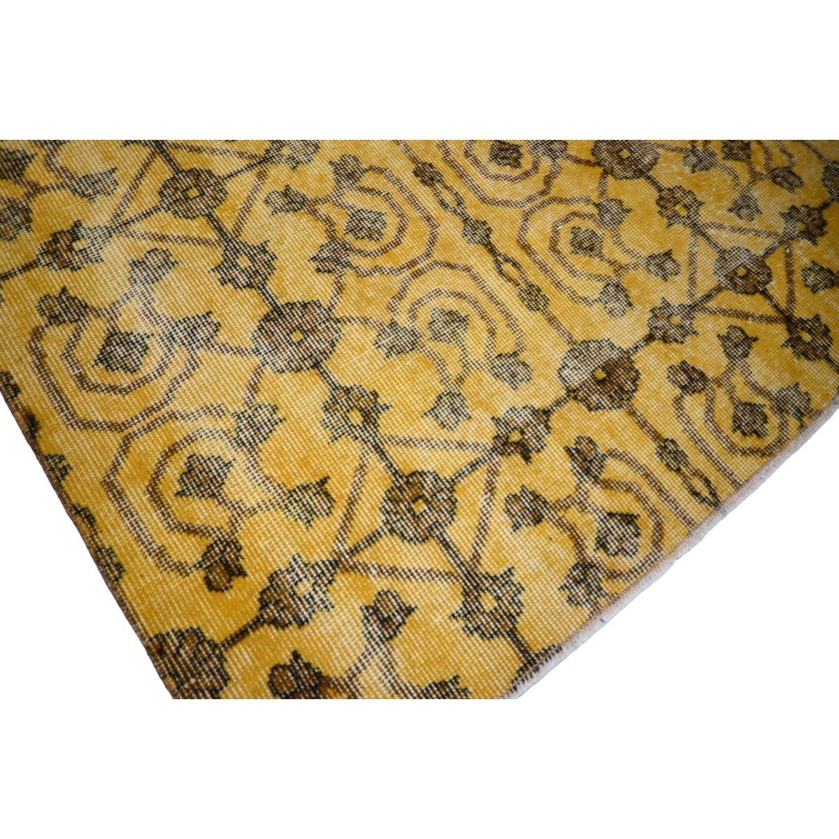 Geel vintage vloerkleed - 267x163 cm - HANDGEMAAKT