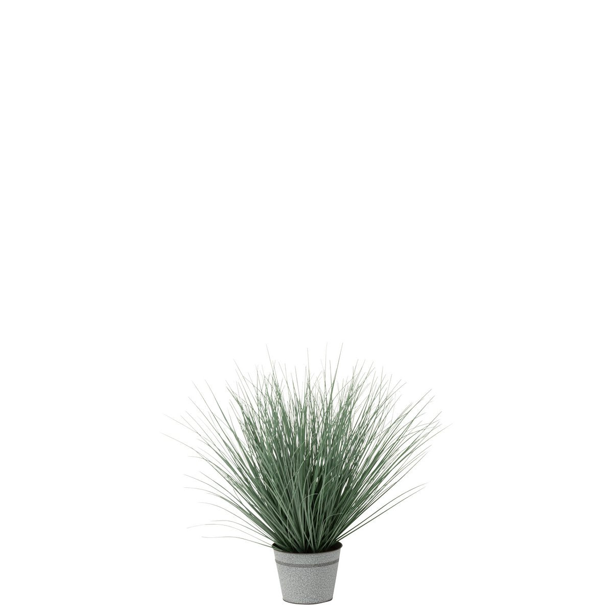 J-Line Grassen In Pot Metaal Plastiek Blauw/Groen Medium