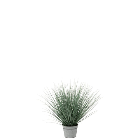J-Line Grassen In Pot Metaal Plastiek Blauw/Groen Medium