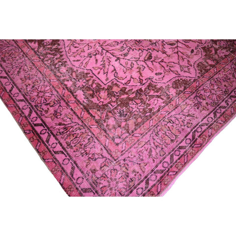 Roze vintage vloerkleed - 265x166 cm - HANDGEMAAKT