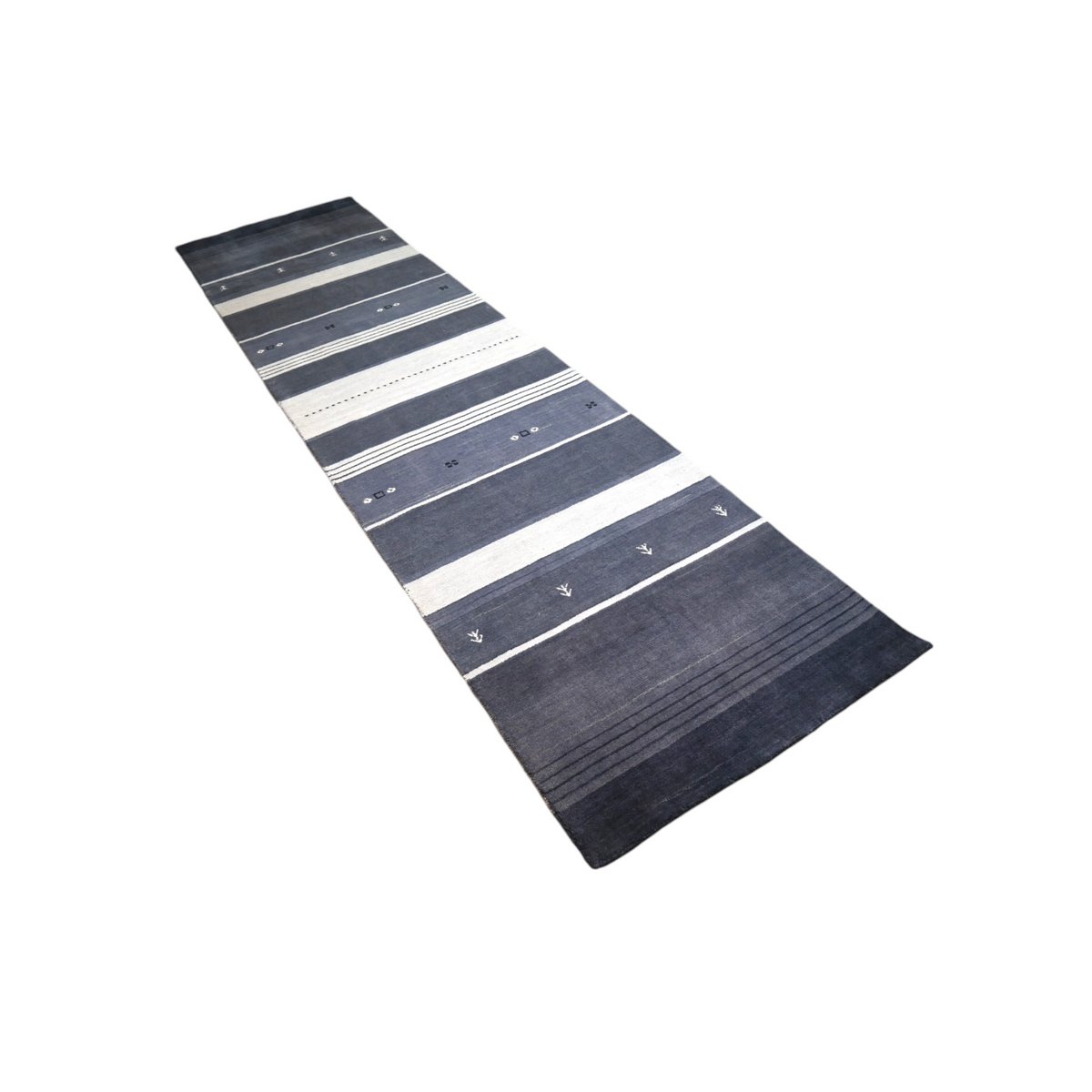 Gestreepte Gabbeh loper - 312x80 cm - HANDGEMAAKT