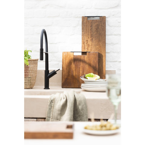 J-Line Lang Mango snijplank - hout - bruin - L