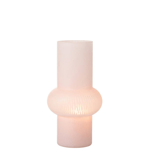 J-Line vaas Streep Bal - glas - lichtroze - small