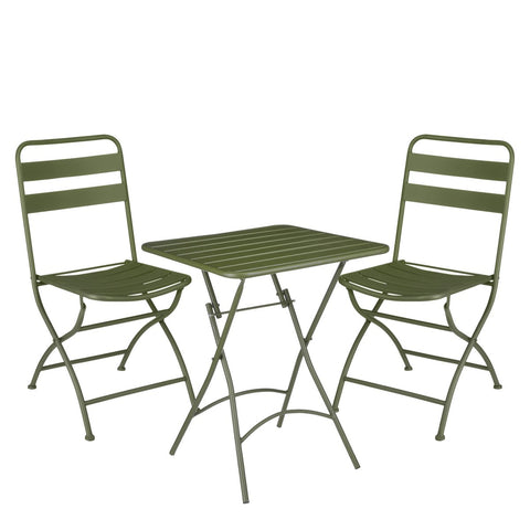 Evita Bistroset - Set van 3 - Metaal - Donkergroen