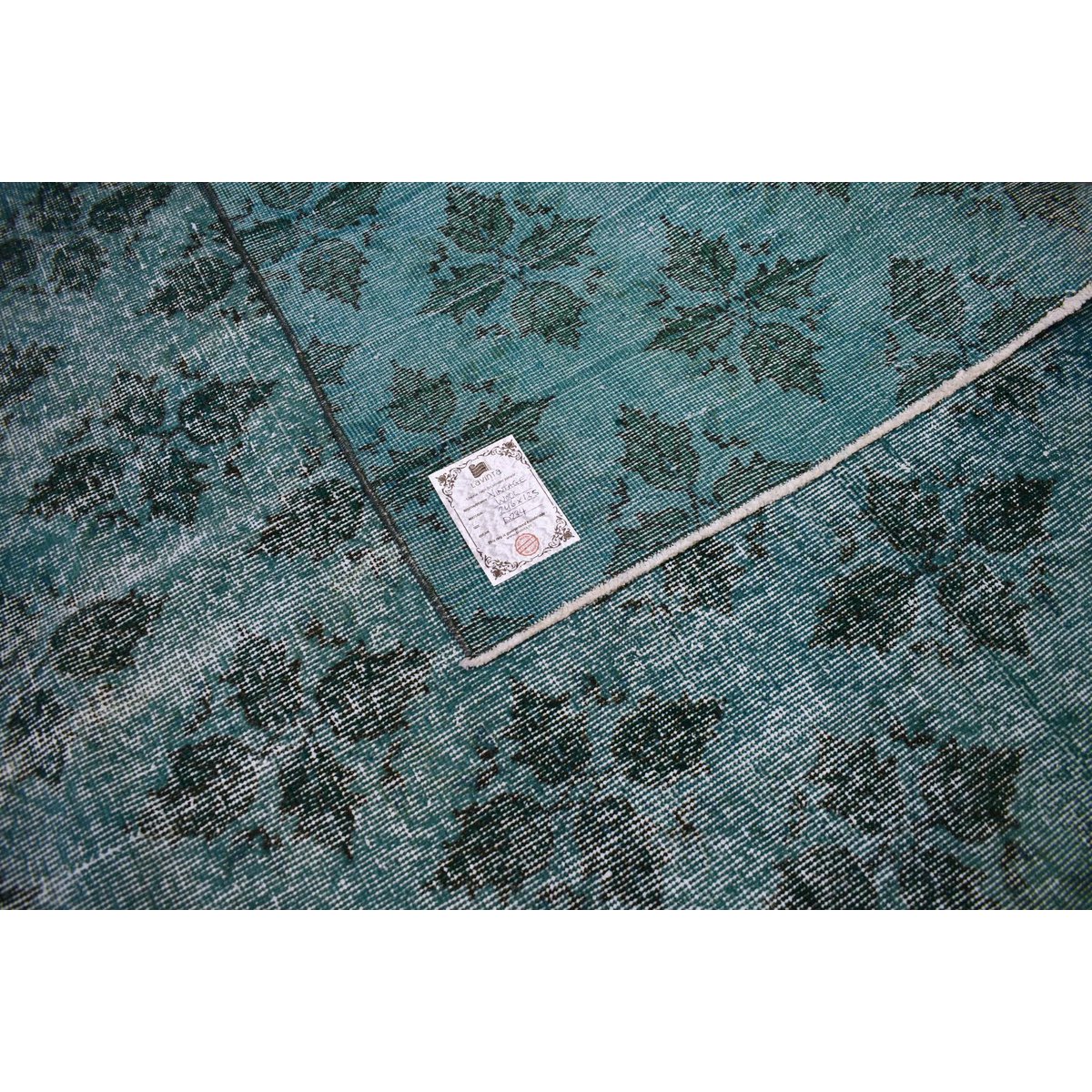 Blauw vintage vloerkleed - 246x135 cm - HANDGEMAAKT