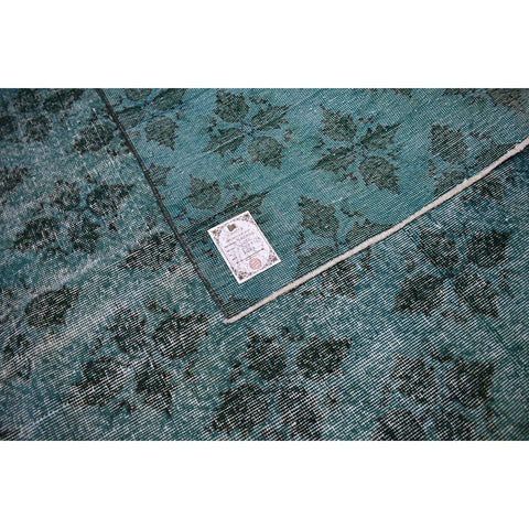 Blauw vintage vloerkleed - 246x135 cm - HANDGEMAAKT