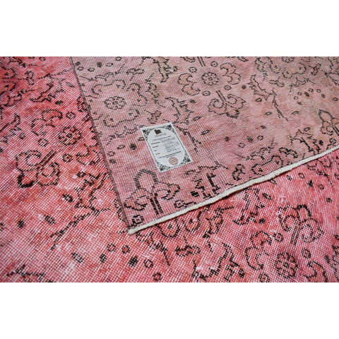 Roze vintage vloerkleed - 203x115 cm - HANDGEMAAKT