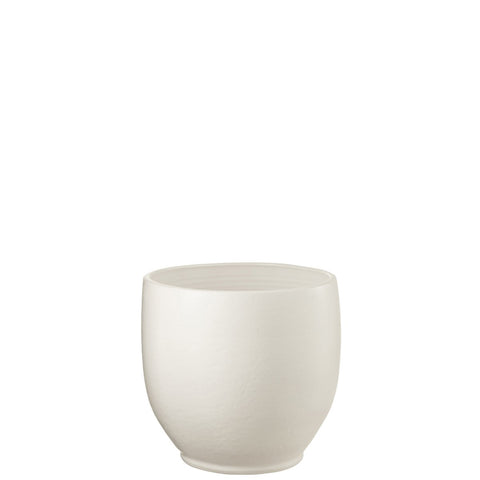 J-Line bloempot Ying - keramiek - wit - medium - Ø 35.00 cm