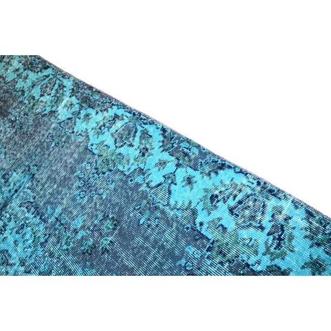 Blauw vintage vloerkleed - 262x168 cm - HANDGEMAAKT