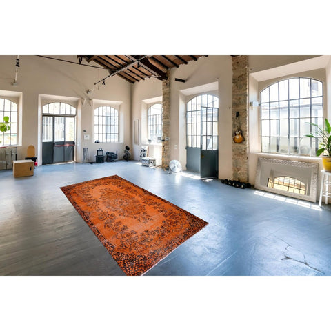 Oranje vintage vloerkleed - 295x167 cm - HANDGEMAAKT
