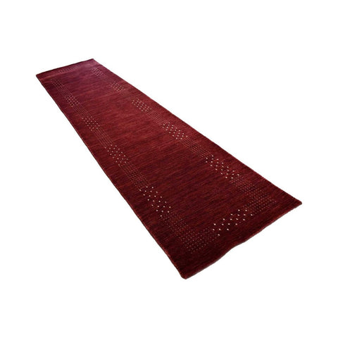 Rode Gabbeh loper - 437x90 cm - HANDGEMAAKT