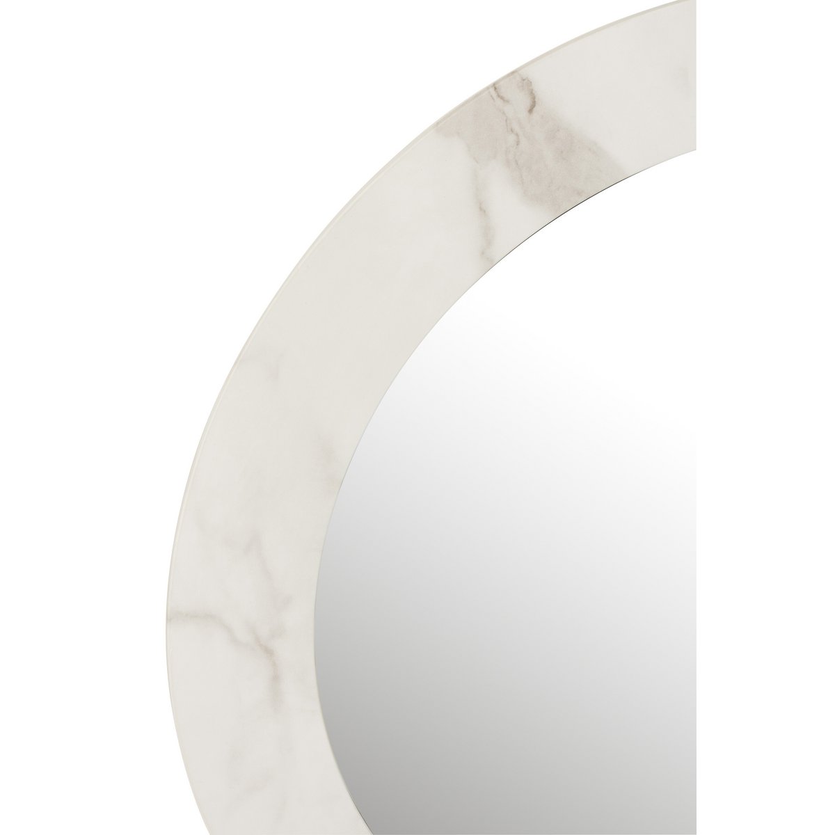 J-line spiegel Marmer - glas - wit - groot