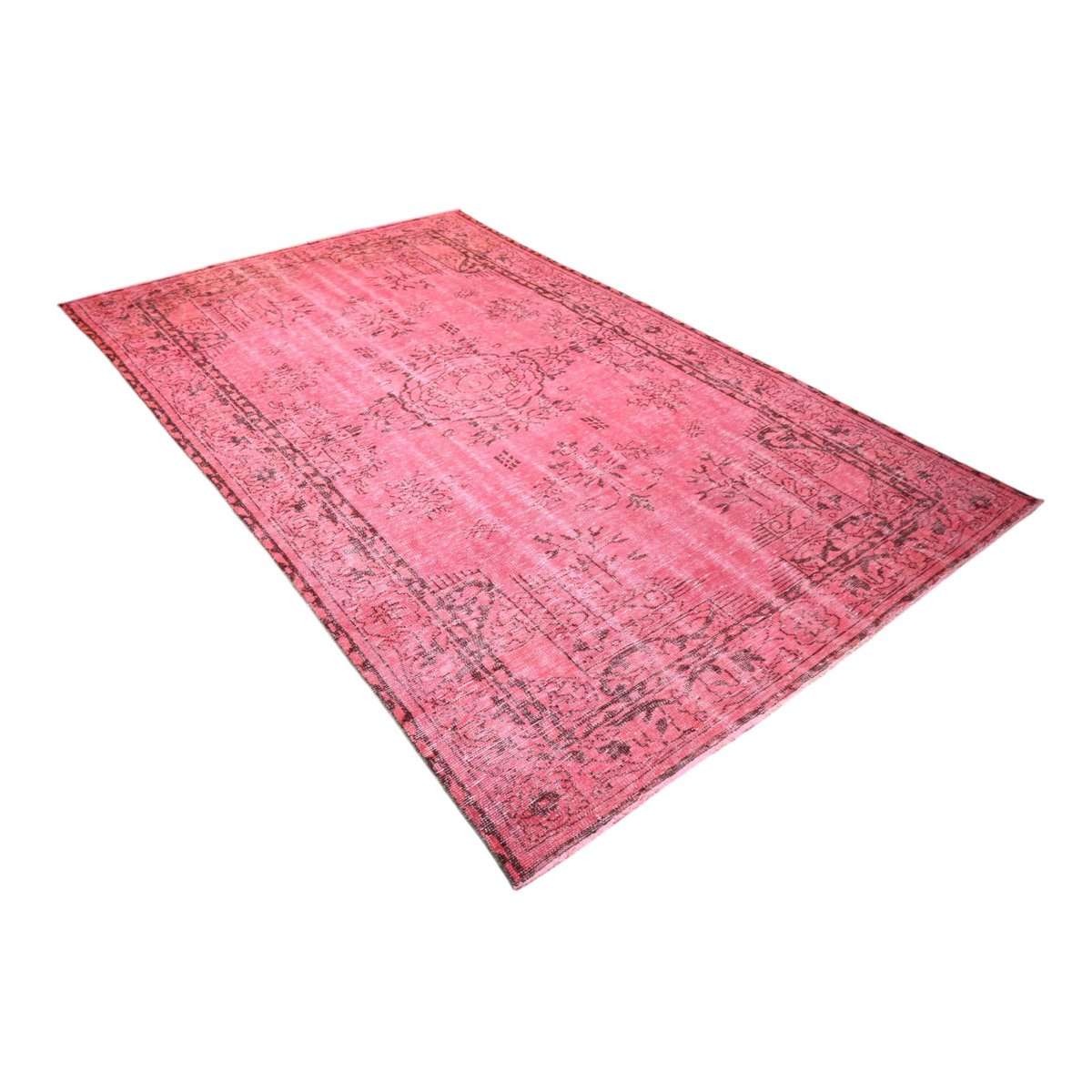 Roze vintage vloerkleed - 312x188 cm - HANDGEMAAKT