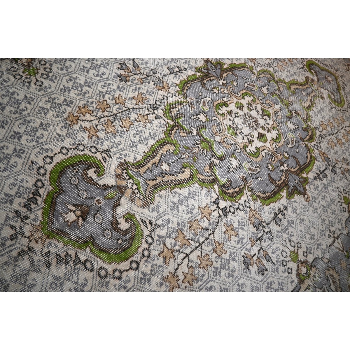 Beige vintage vloerkleed - 300x128 cm - HANDGEMAAKT