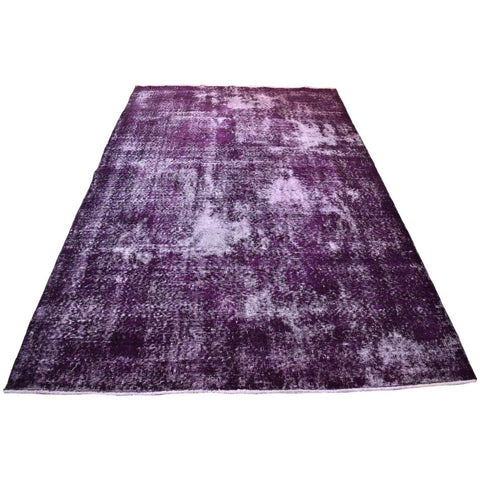 Paars vintage vloerkleed - 267x165 cm - HANDGEMAAKT