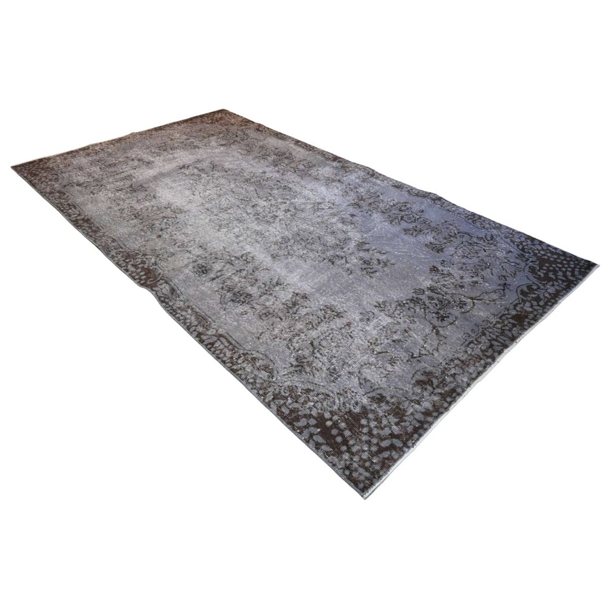 Grijs vintage vloerkleed - 284x160 cm - HANDGEMAAKT