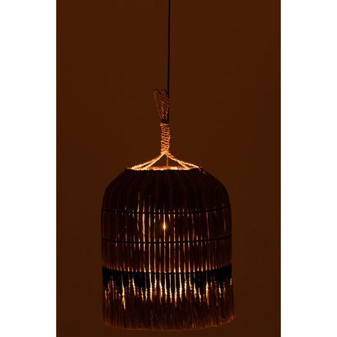 J-Line hanglamp Motief - gras - naturel/zwart