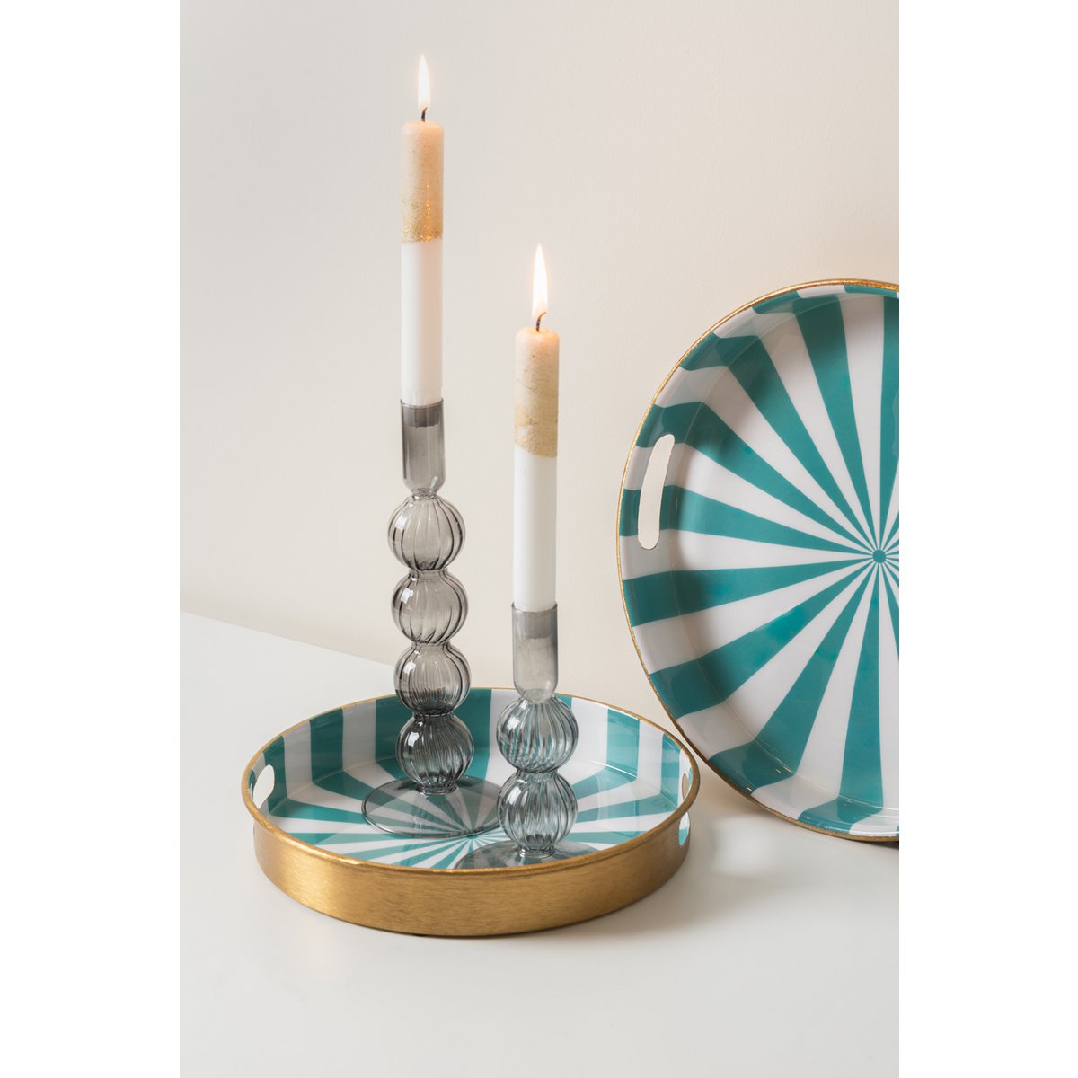 Dienbladenset Candy Swirl, set van 2 stuks