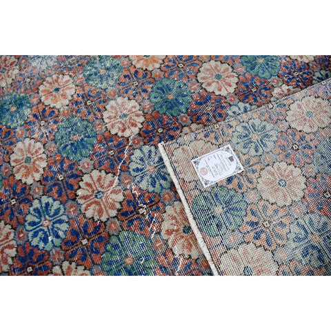 Vintage bloemen vloerkleed - 249x133 cm - HANDGEMAAKT