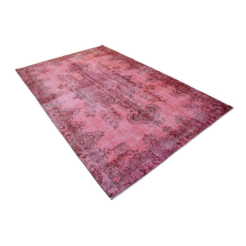 Roze vintage vloerkleed - 272x172 cm - HANDGEMAAKT