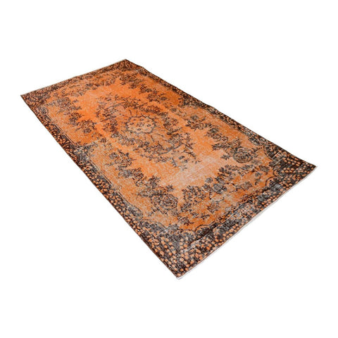Oranje vintage vloerkleed - 218x112 cm - HANDGEMAAKT