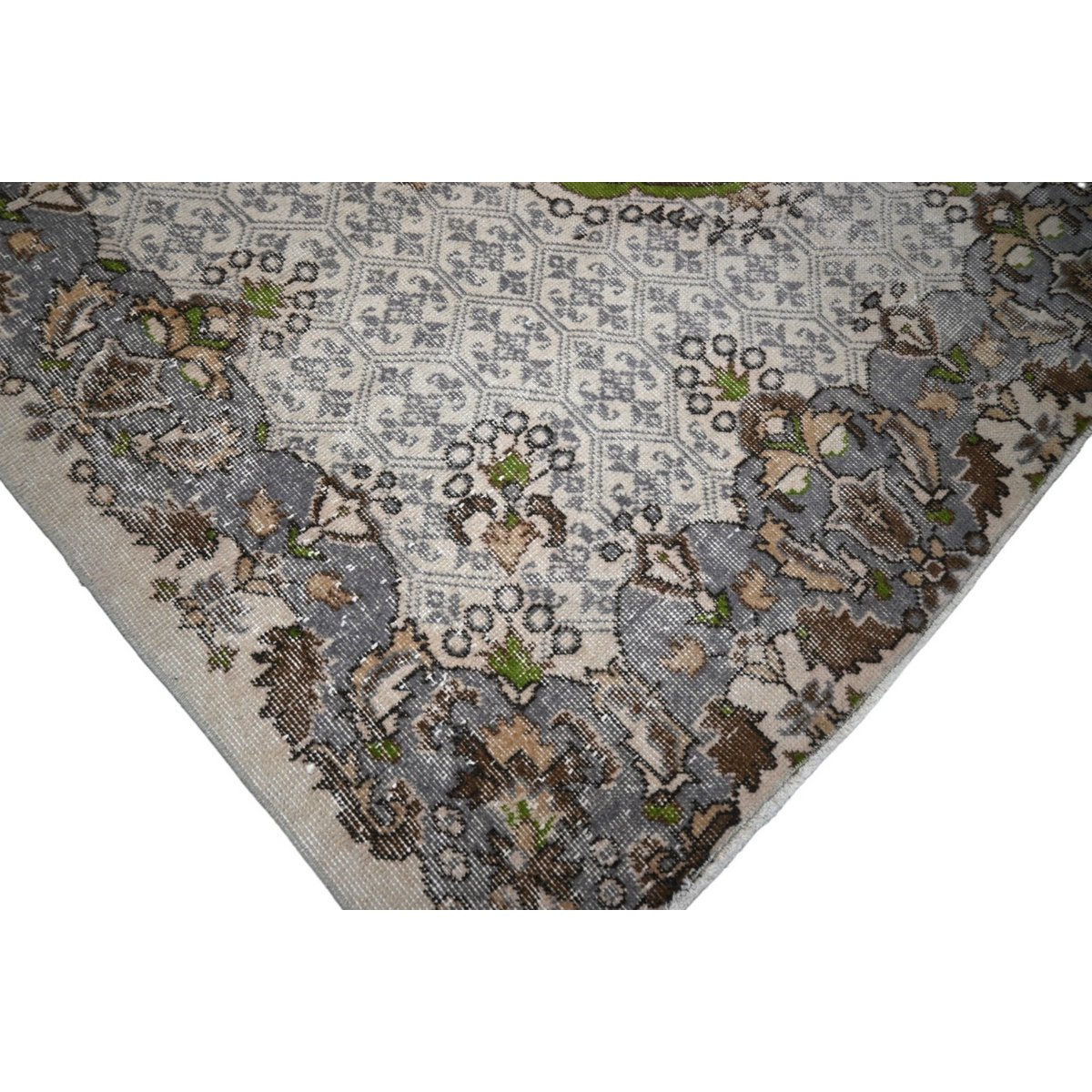 Beige vintage vloerkleed - 300x128 cm - HANDGEMAAKT