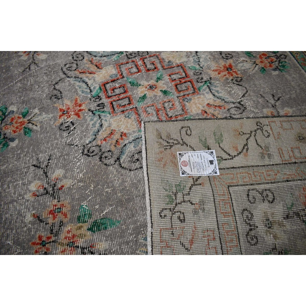 Boho vintage vloerkleed - 275x165 cm - HANDGEMAAKT