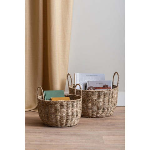 Mandenset Save Medium, Set van 2 stuks, Kleine maten: Diameter 30 cm, Hoogte 18 cm