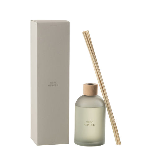 J-Line geurolie + stokjes - Essential Accords - Obscure Musk - blauw