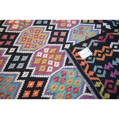 Kleurrijke kelim - 302x204 cm - HANDGEMAAKT