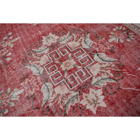 Rood vintage vloerkleed - 293x176 cm - HANDGEMAAKT