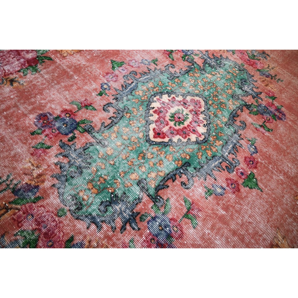 Bloemen vintage vloerkleed - 314x213 cm - HANDGEMAAKT