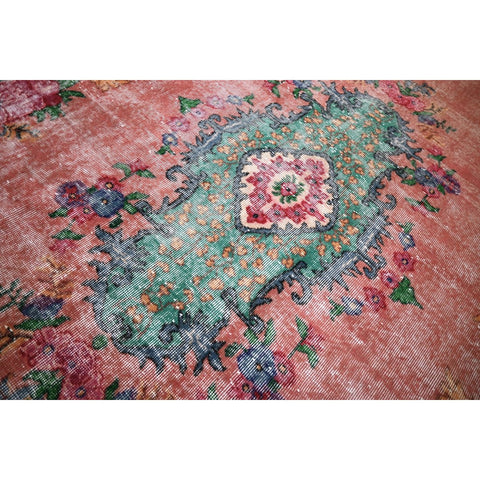 Bloemen vintage vloerkleed - 314x213 cm - HANDGEMAAKT