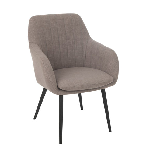 J-Line Stoel Miles Staal/Schuim Taupe