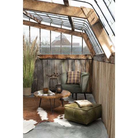 J-Line vaas Gekerfd - glas - bruin - small