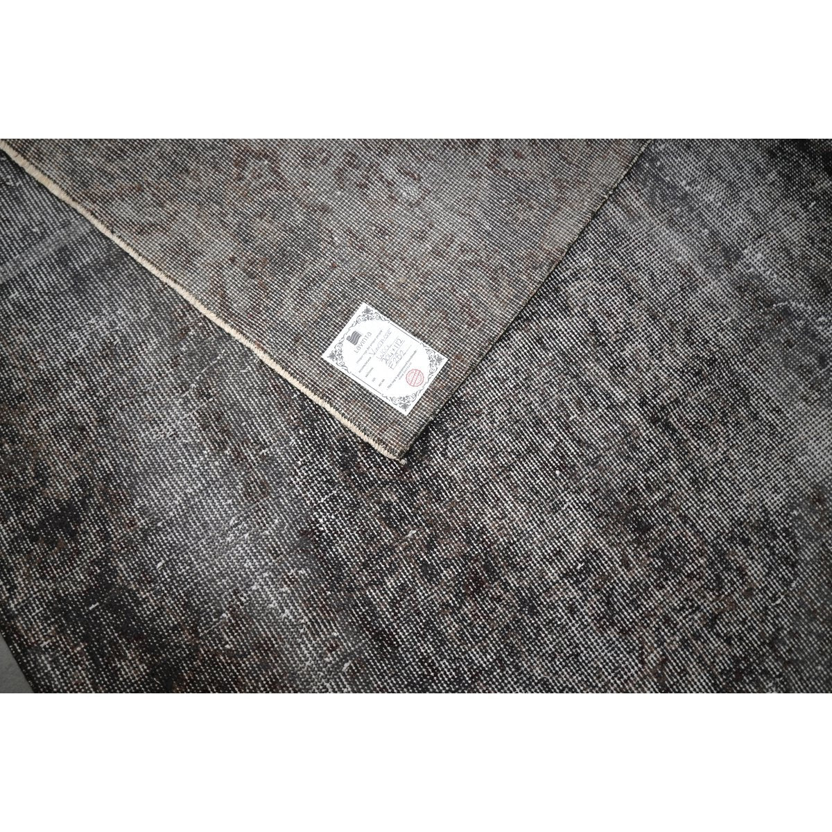 Grijs vintage vloerkleed - 204x112 cm - HANDGEMAAKT