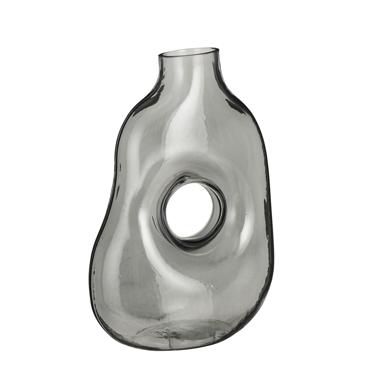 Jay Vaas - L19 x B11 x H25 cm - Glas - Lichtgrijs