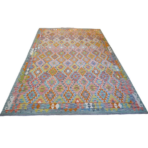 Kleurrijke kelim - 302x207 cm - HANDGEMAAKT