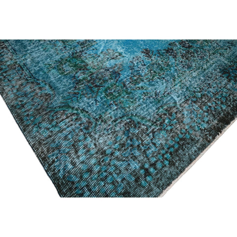 Blauw vintage vloerkleed - 290x180 cm - HANDGEMAAKT