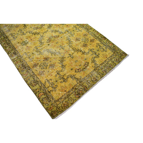 Geel vintage loper - 327x92 cm - HANDGEMAAKT