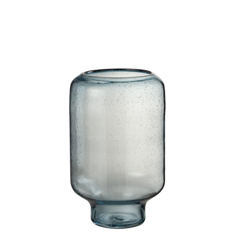 J-Line vaas Nora Op Voet Rond - glas - lichtblauw - large